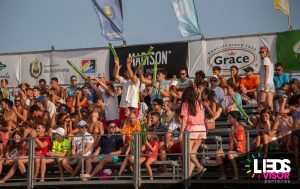 Ledsvisor con sus Pantallas Leds y cámaras de Alquiler, retransmitiendo las Finales 2019 del Campeonato de España de Voley Playa en Isla Canela