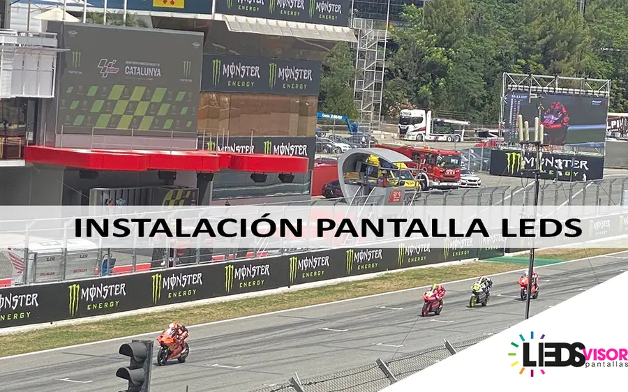 Instalación de pantalla LED de Ledsvisor en el Circuit de Barcelona-Catalunya, Montmeló