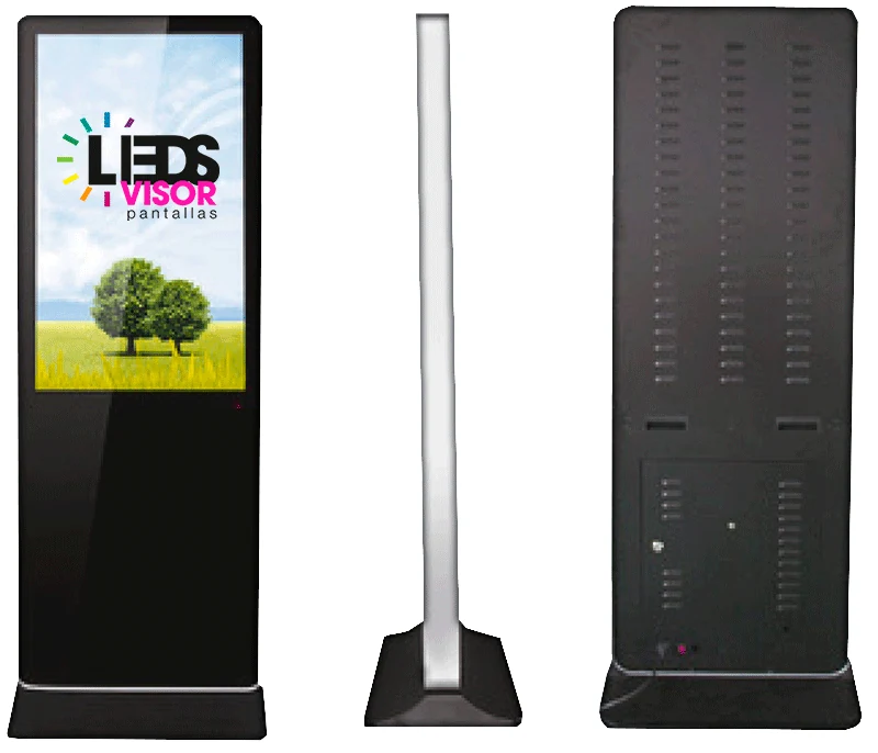 Pantalla LED táctil de 50 pulgadas en stand para stands de feria y eventos